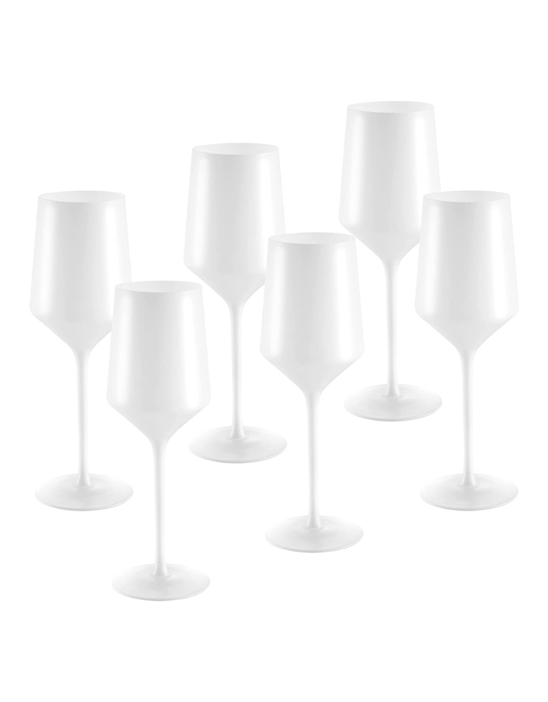 Matte White Wine Glass Set