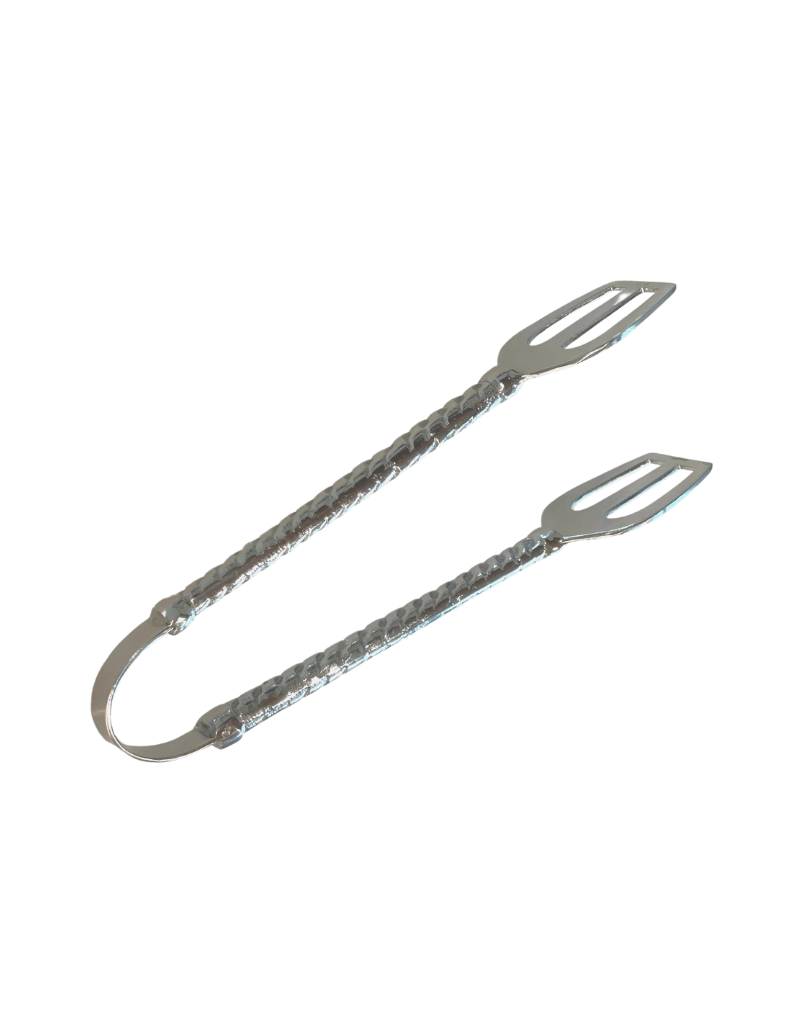 Twisted Serving Tongs Silver