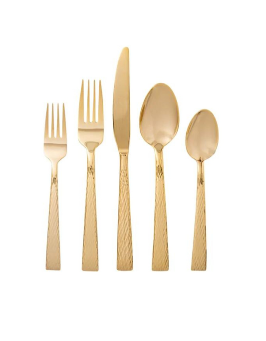 Vikko Crown Lava Gold Flatware 20 Piece Set
