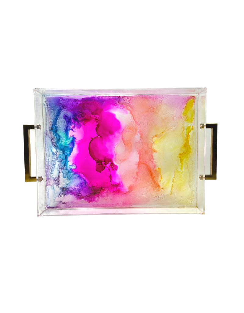 Color Burst Abstract Tray