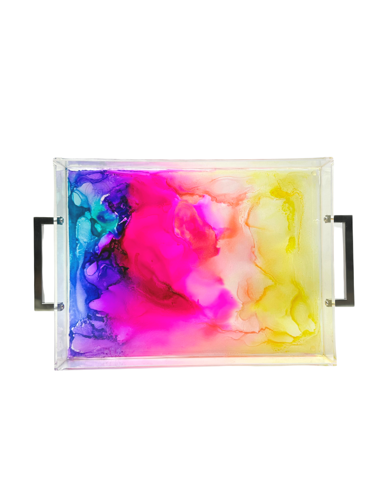 Color Burst Abstract Tray