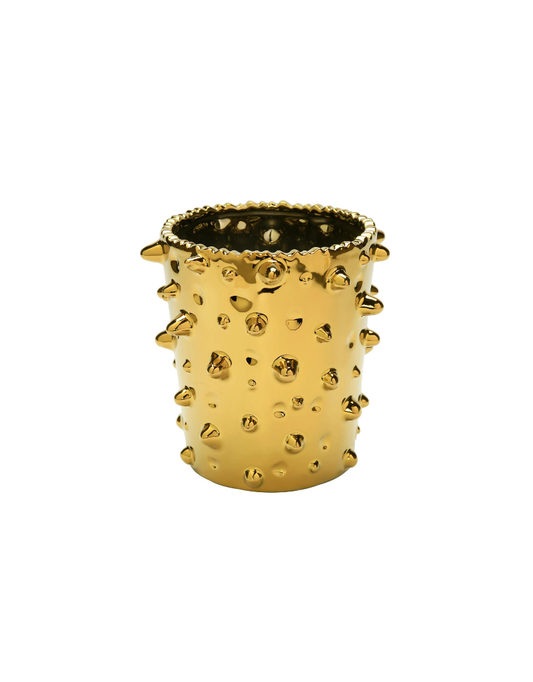 Gold Dimensional Dot Bud Vase