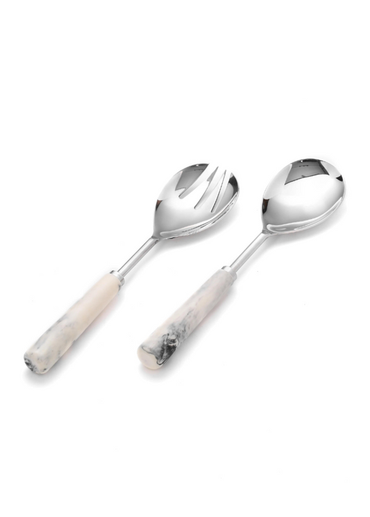 Marble Resin & Silver Servers