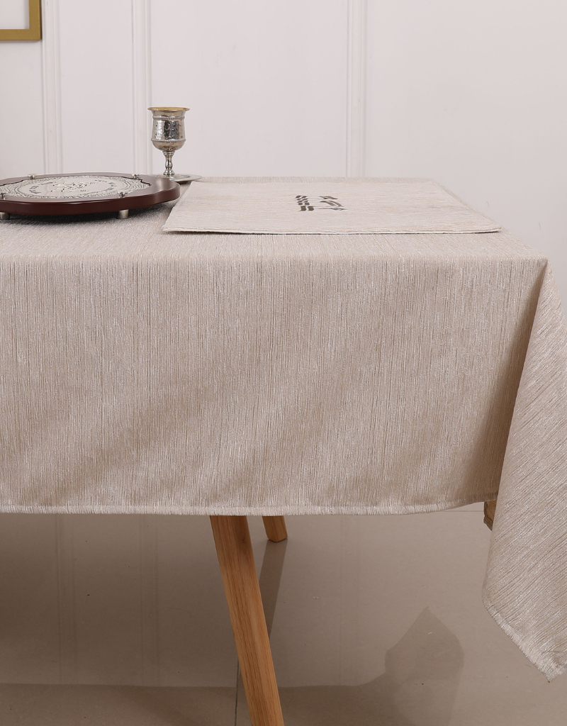 Jacquard Tablecloth Textured Oatmeal #1238