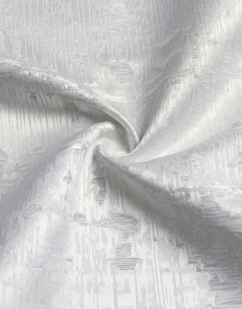 Jacquard Abstract White & Silver Tablecloth #1311