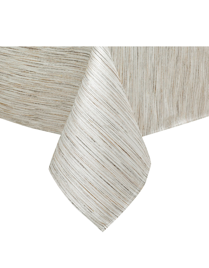 Jacquard Metallic Striped Tablecloth #1313