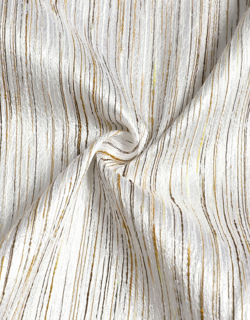 Jacquard Metallic Striped Tablecloth #1313