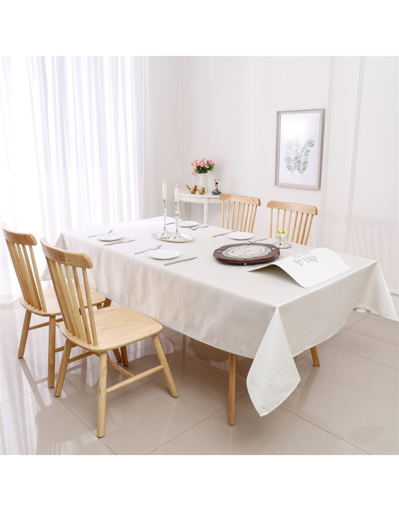 Jacquard Tablecloth Desert White Gold #1336