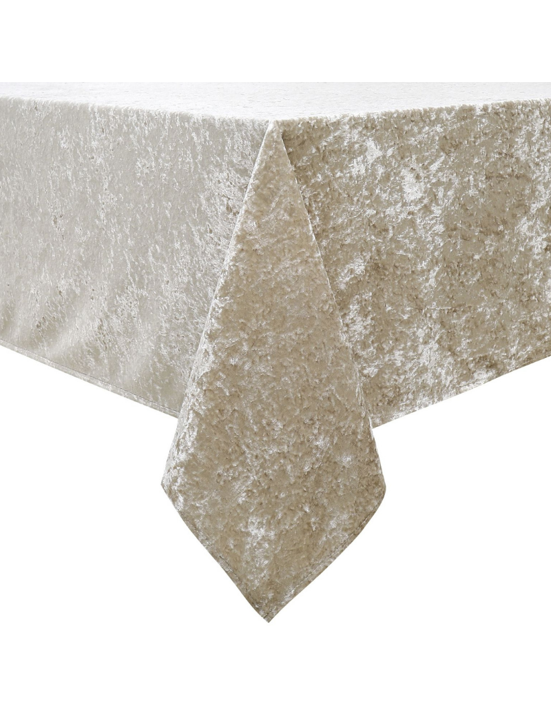 Crushed Velvet Beige Tablecloth #1404