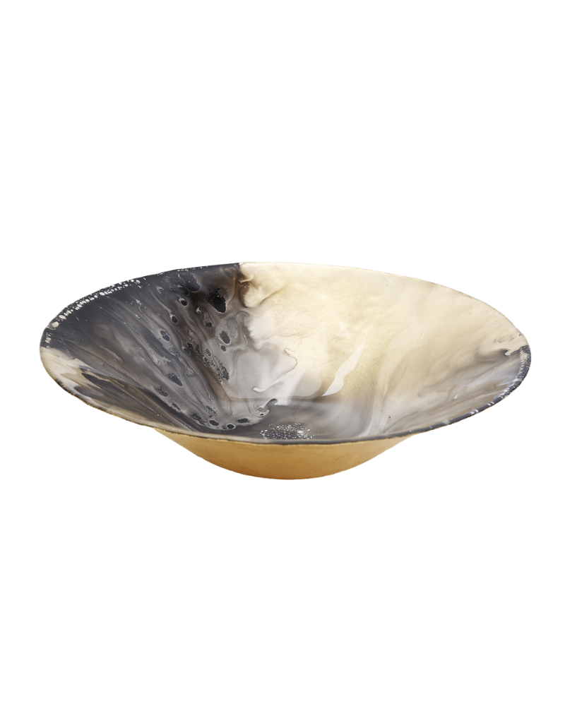Gold Marbelized Salad Bowl
