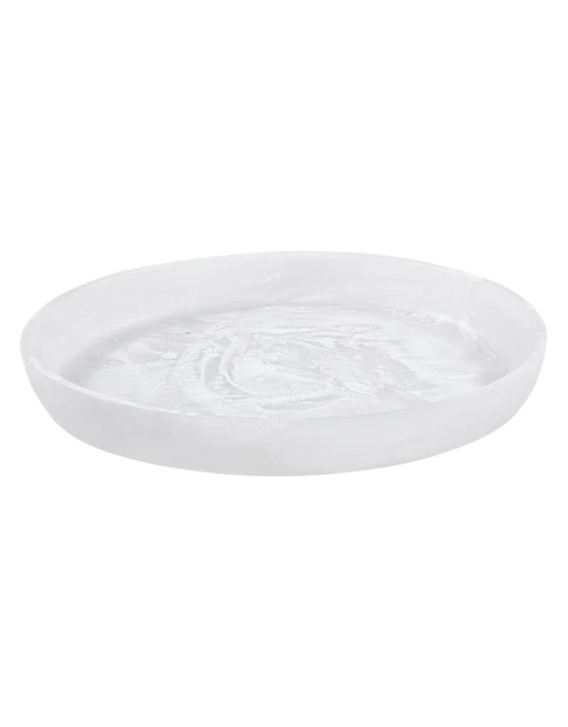 White Swirl Resin Platter