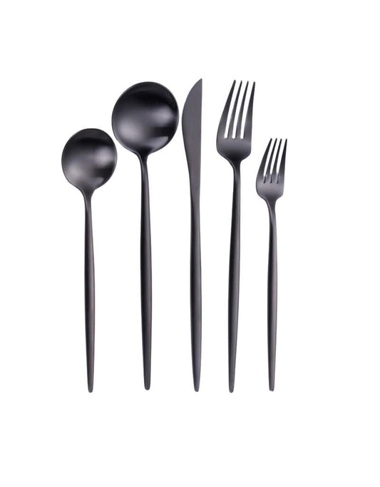 Vera Black Flatware 20 Piece Set