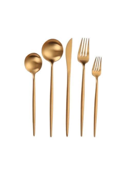Vera Gold Flatware 20 Piece Set